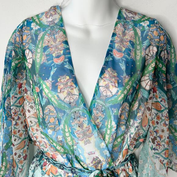 CITY CHIC Maxi Dress Womens 18 Rhinestone Boho Floral Party Wedding Date Church - Picture 5 of 11